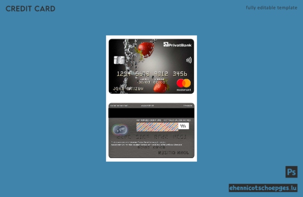 Ukraine PrivatBank Mastercard Beispielvorschau